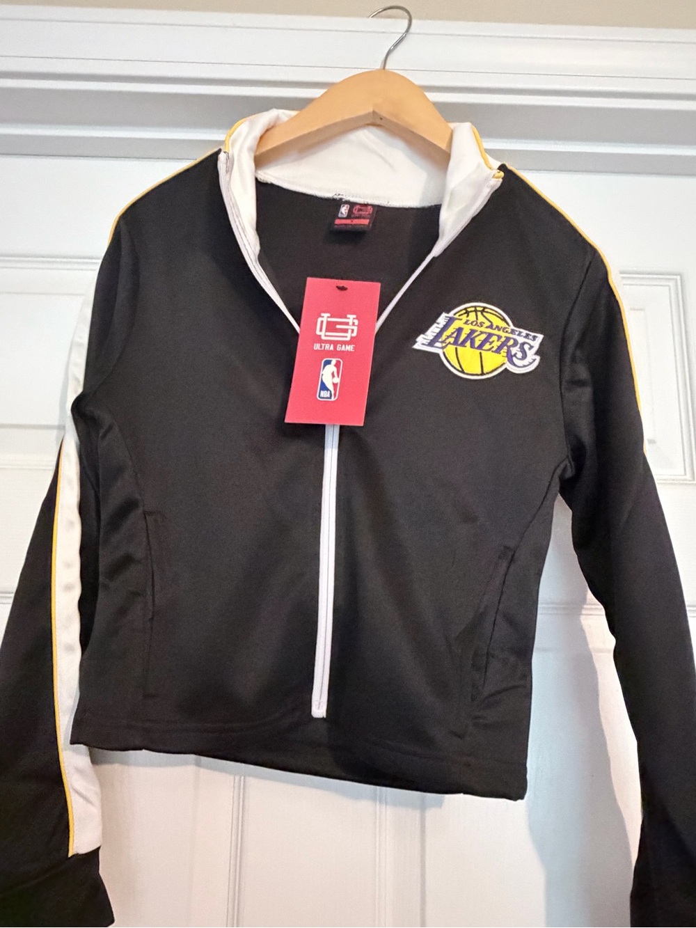 Los Angeles Lakers Black & White Full-Zip Women's Jacket